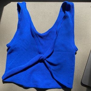 Urban Outfitters Out From Under Twist Front Top Royal Blue